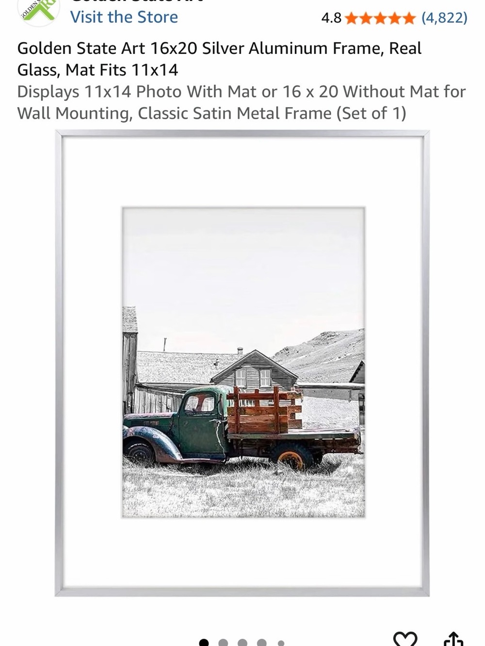 BRAND NEW IN BOX: Silver Aluminum Picture Frame with White Mat